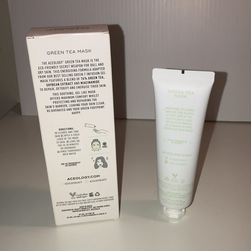 Aceology Green Tea Mask 2.19oz NEW - Picture 2 of 3
